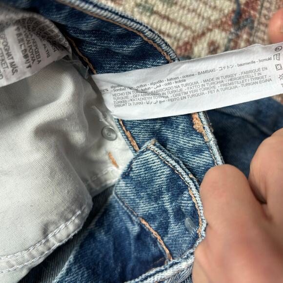 Zara Hi Rise Wide Leg Full Length Jeans - Picture 5 of 9